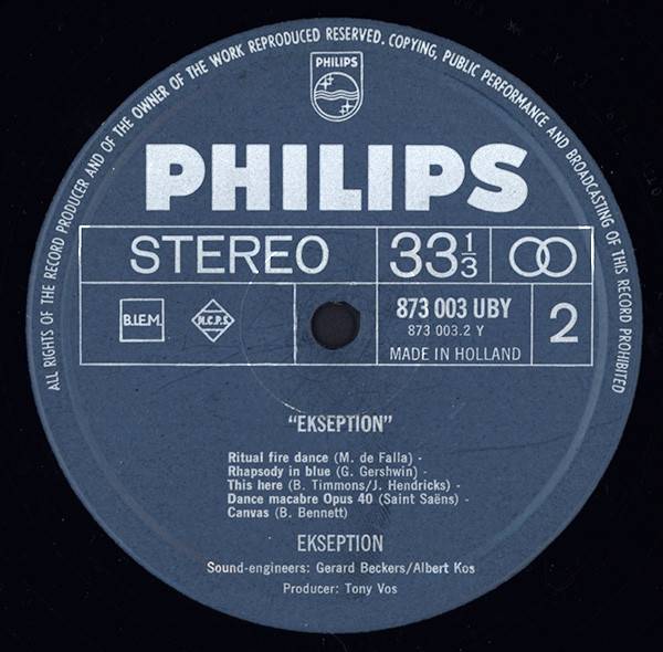 Ekseption Ekseption : LP Label B